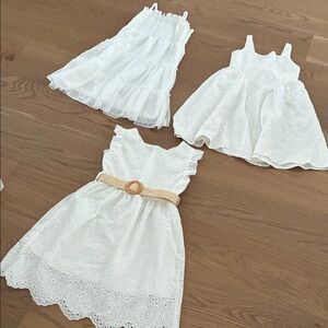 SHEIN Bundle of 3 White Girls Kids Dresses. NWOT. Size 10.
